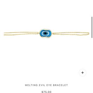 Elegant Blue and Gold Evil Eye Bracelet